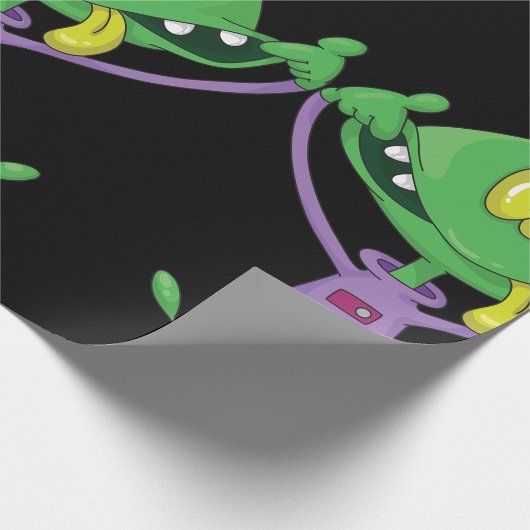 Crazy Alien Wrapping Paper Geschenkpapier