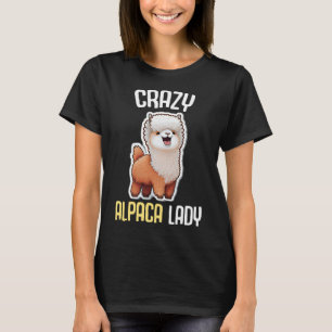 Crazy Alpaca Lady Niedlich Alpaca Lama Zoo 7 T-Shirt