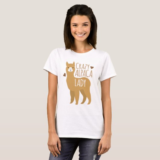 Crazy Alpaca Lady T-Shirt (Vorne ganz)