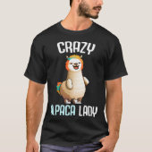 Crazy Alpaca Lady Women's Cute Alpaca Lama Zoo T-Shirt (Vorderseite)
