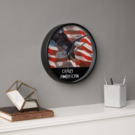 Crazy American Eagle Clock Uhr (Büro)