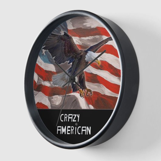 Crazy American Eagle Clock Uhr (Winkel)
