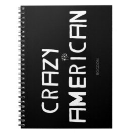 Crazy American School Notebook Notizblock
