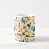 Crazy Animals farbenfrohe Muster Kaffeetasse (Mittel)