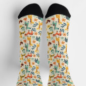 Crazy Animals farbenfrohe Muster Socken (Oben)