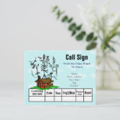 Crazy Antenna Ham Radio Shack QSL Karten (Stehend Vorderseite)