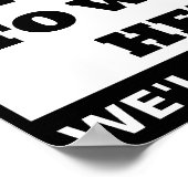 Crazy arbeitet hier lustiges Poster (Ecke)