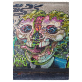 Crazy Art Horror Skull Graffiti Klemmbrett (Rückseite)