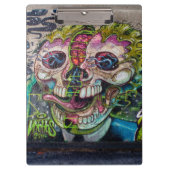 Crazy Art Horror Skull Graffiti Klemmbrett (Vorderseite)