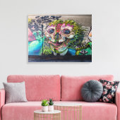 Crazy Art Horror Skull Graffiti Leinwanddruck (Insitu (Wohnzimmer))