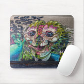 Crazy Art Horror Skull Graffiti Mousepad (Mit Mouse)
