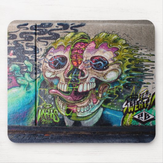 Crazy Art Horror Skull Graffiti Mousepad (Vorne)