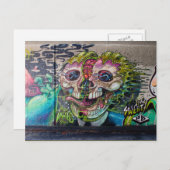 Crazy Art Horror Skull Graffiti Postkarte (Vorne/Hinten)