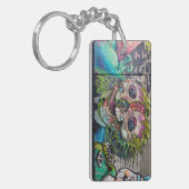 Crazy Art Horror Skull Graffiti Schlüsselanhänger (Vorderseite links)