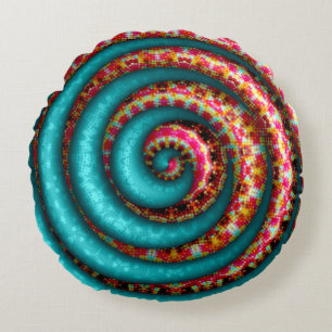 Crazy Art Round Throw Kissen