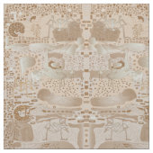 Crazy Artist Funky Beige Wiederholungsmuster Stoff (Muster)