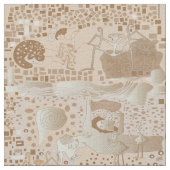 Crazy Artist Funky Beige Wiederholungsmuster Stoff (Nahaufnahme)