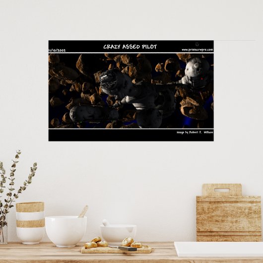 Crazy Assed Pilot Poster (Küche)