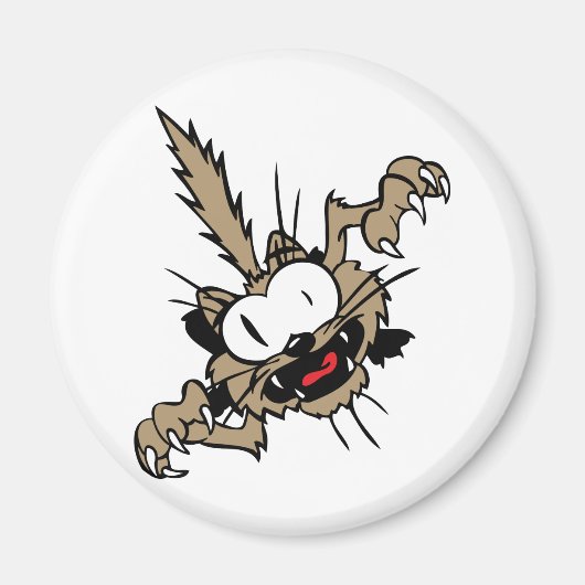 Crazy Attack Cat Magnet (Vorne)