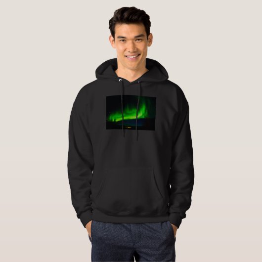 Crazy Aurora Flare, Schöne Nordlichter Hoodie (Vorne ganz)
