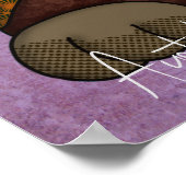 Crazy Australian Shepherd Hund gesichtsbemalt Poster (Ecke)