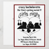 Crazy bachelorette ankündigung (Vorne/Hinten)