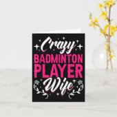 Crazy Badminton Player Ehefrau Shuttle Karte (Gelbe Blume)