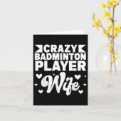 Crazy Badminton Player Ehefrau Shuttle Karte (Gelbe Blume)