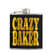 Crazy Baker in Gold Flachmann (Vorderseite)