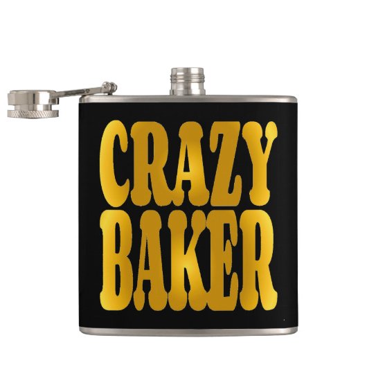 Crazy Baker in Gold Flachmann (Geöffnet)