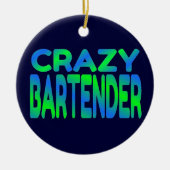 Crazy Barkeeper Keramikornament (Vorne)