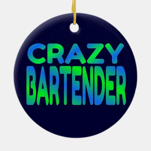 Crazy Barkeeper Keramikornament (Hinten)