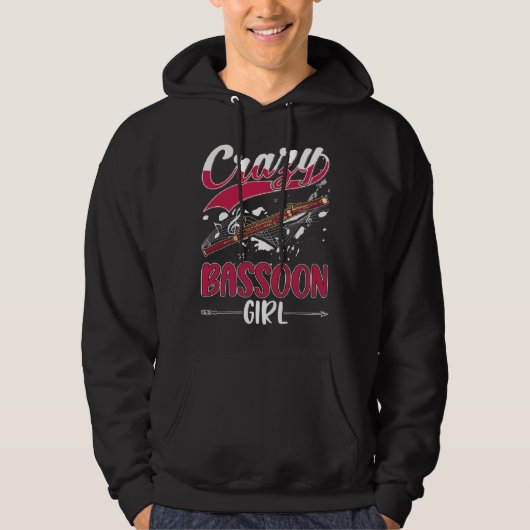 Crazy Bassoon Girl Hoodie (Vorderseite)