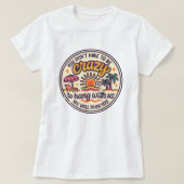 Crazy Beach Squad - Retro Sunset T-Shirt (Design vorne)
