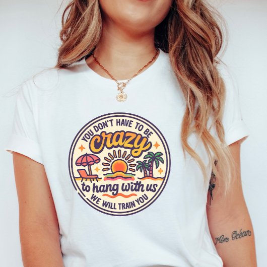 Crazy Beach Squad - Retro Sunset T-Shirt