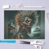 Crazy Beängstigend Halloween Clown Decoupage Paper Seidenpapier (Handwerk)