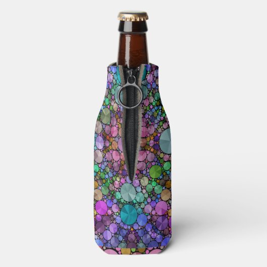 Crazy Beautiful Abstrakt Zipped Flasche Cooler Wra Flaschenkühler (Flasche Rückseite)