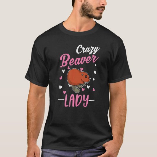 Crazy Beaver Lady Beaver Girl T-Shirt (Vorderseite)