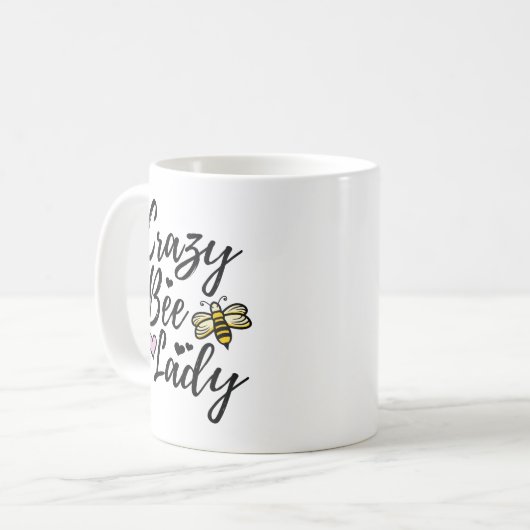 Crazy Bee Lady Kaffeetasse (Vorderseite Links)