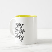 Crazy Bee Lady Zweifarbige Tasse (Vorderseite Links)