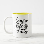 Crazy Bee Lady Zweifarbige Tasse (Links)