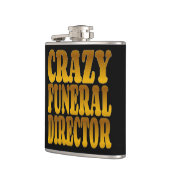 Crazy Beerdigungsdirektor in Gold Flachmann (Links)