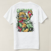 Crazy Bike Rider T - Shirt - Extreme Sports Graphi (Design Rückseite)