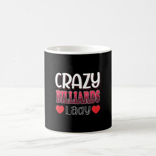 Crazy Billiards Lady Women Kaffeetasse (Mittel)
