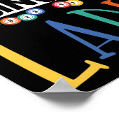 Crazy Bingo Lady Funny Lucky Gambling Poster (Ecke)