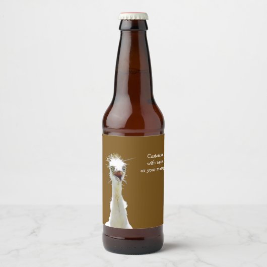 Crazy Bird Beer Label Bierflaschenetikett (Vorderseite)