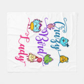 Crazy Bird Lady Bird Owner Lover Vogelbeobachter T Fleecedecke (Vorderseite (Horizontal))