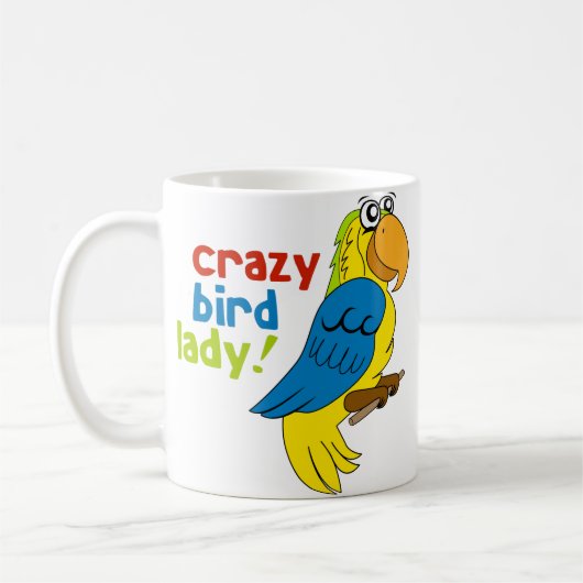 Crazy Bird Lady! Kaffeetasse (Links)