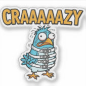Crazy Bird Sticker (Vorderseite)