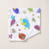 Crazy Birds Badhandtuch Set (Waschlappen)